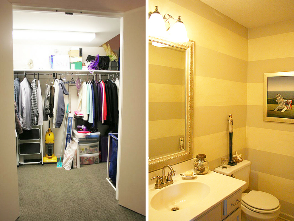 Walkin closet vs. halfbathroom What will it be?